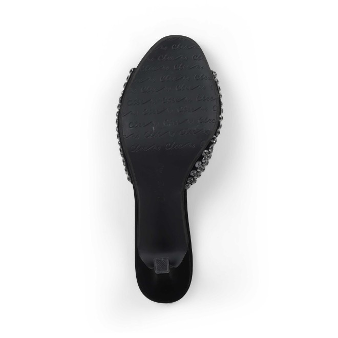 Cheemo Women Black Party Slip Ons (SKU: 92-215-11-36)