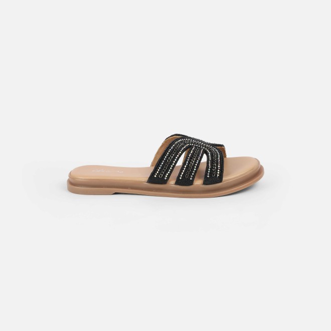 Cheemo Women Black Casual Slippers (SKU: 92-226-11-37)