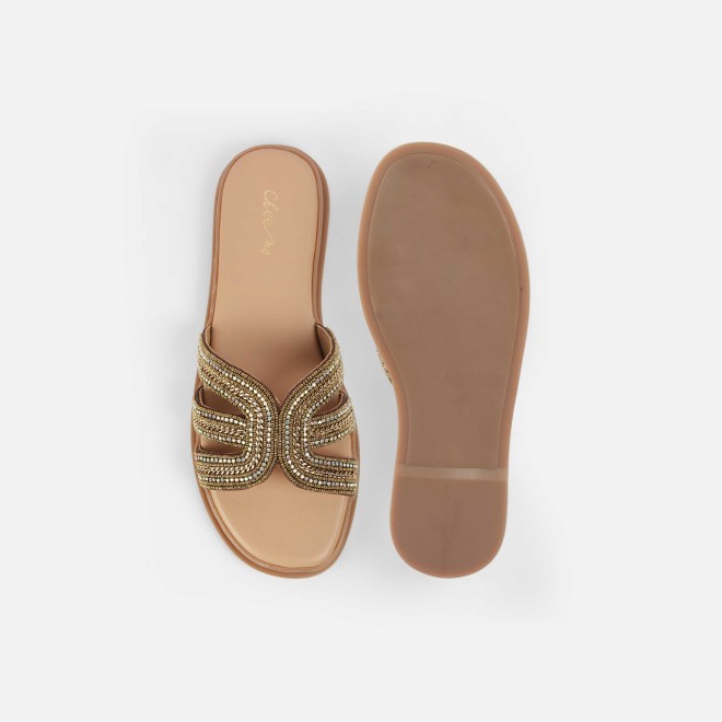 Cheemo Women Antic-gold Casual Slippers (SKU: 92-226-28-37)