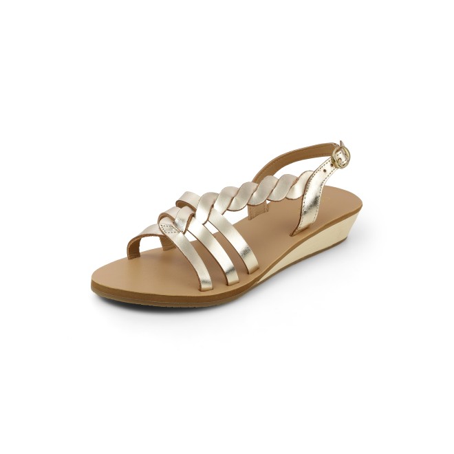 Cheemo Women Gold Casual Sandals (SKU: 92-227-15-39)