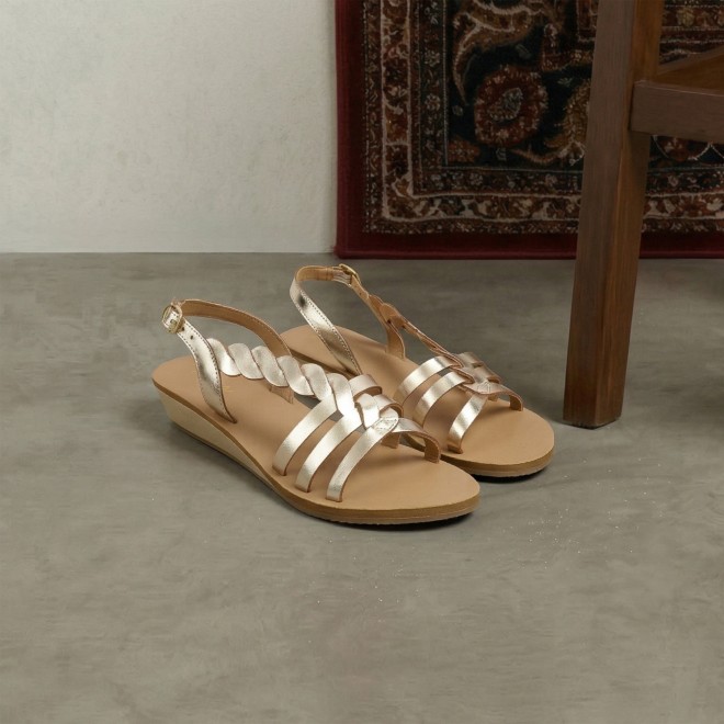 Cheemo Women Gold Casual Sandals (SKU: 92-227-15-39)