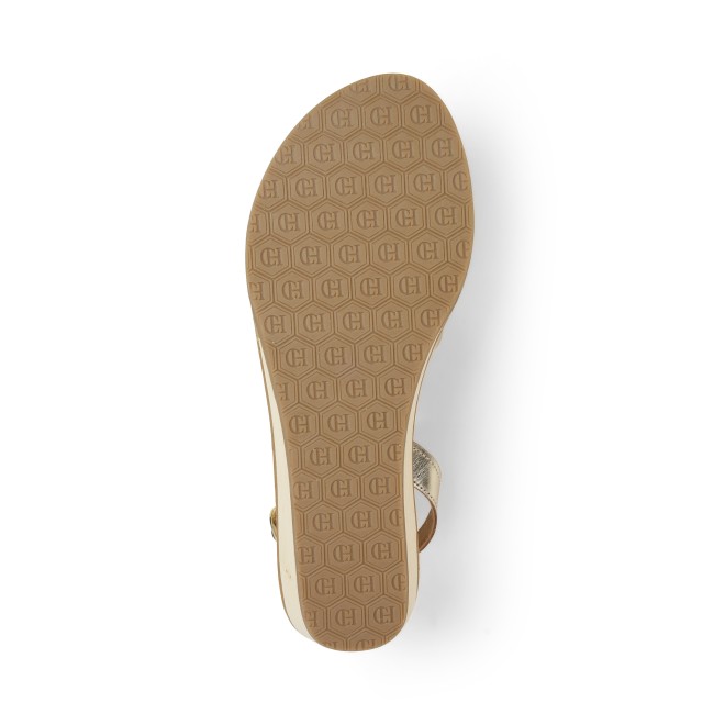 Cheemo Women Gold Casual Sandals (SKU: 92-227-15-39)