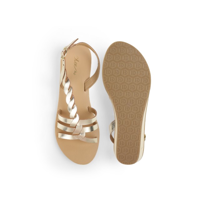 Cheemo Women Gold Casual Sandals (SKU: 92-227-15-39)