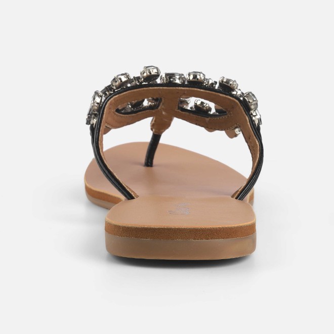Cheemo Women Black Casual Slippers (SKU: 92-228-11-36)