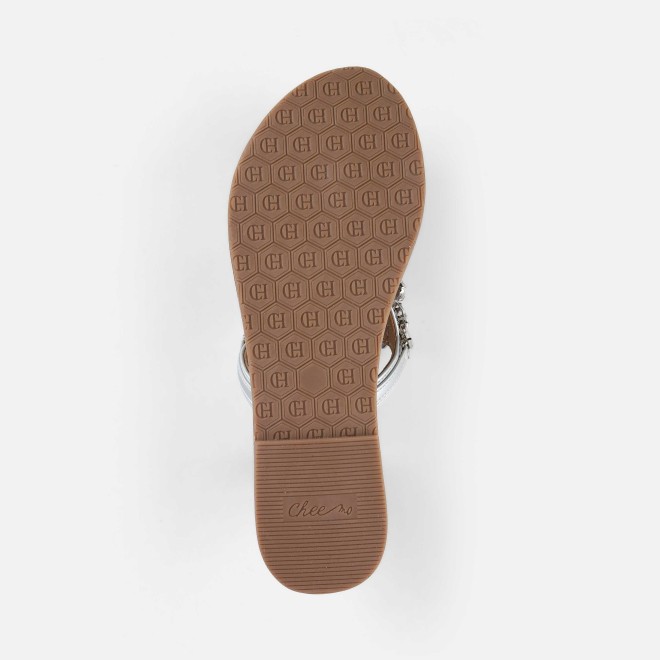 Cheemo Women Silver Casual Slippers (SKU: 92-228-27-37)