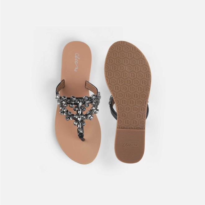 Cheemo Women Black Casual Slippers (SKU: 92-228-11-36)