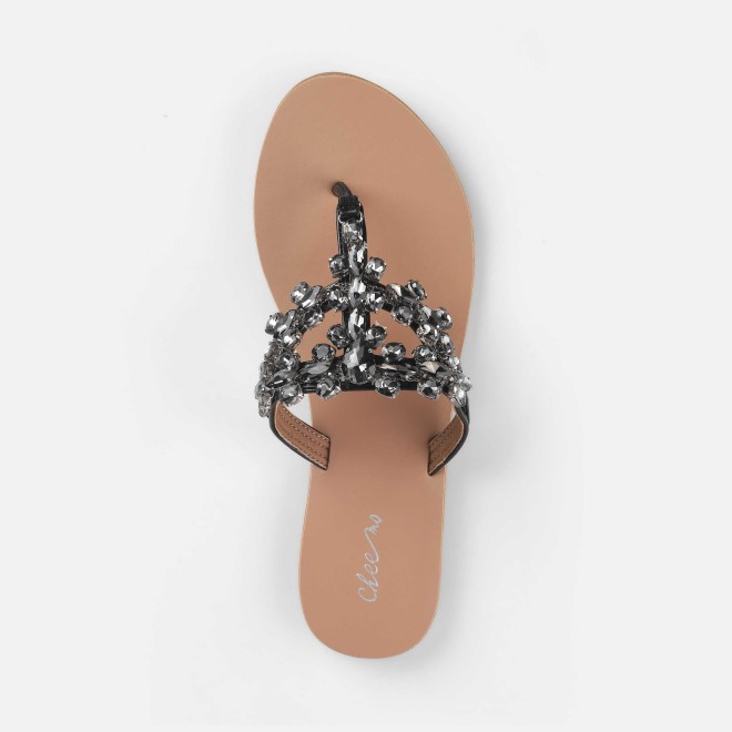Cheemo Women Black Casual Slippers (SKU: 92-228-11-36)