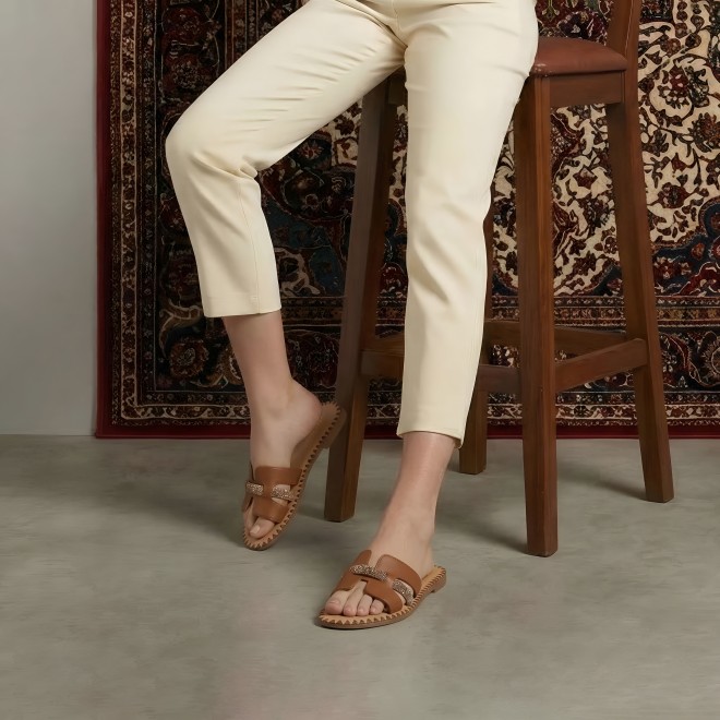 Cheemo Women Antic-gold Casual Slip Ons (SKU: 92-229-28-36)