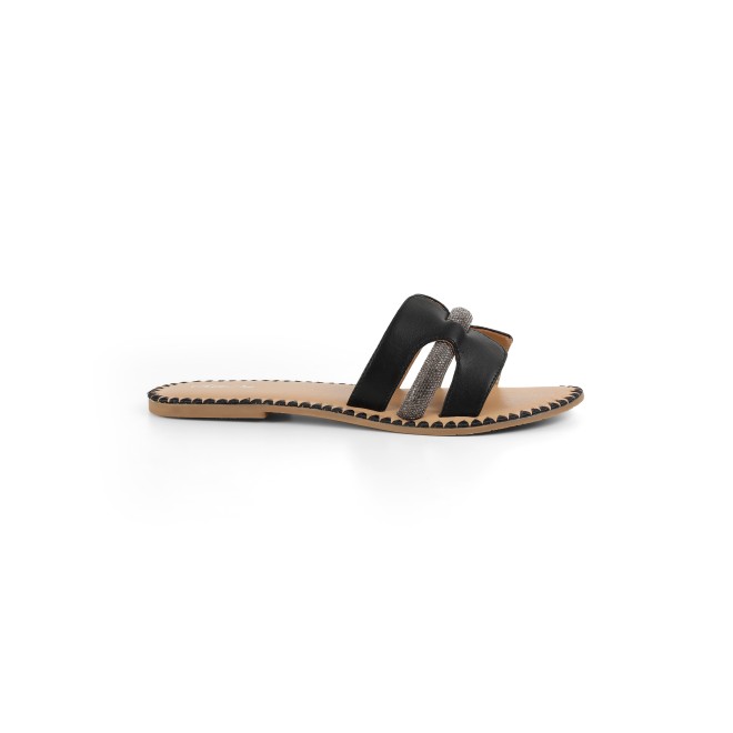 Cheemo Women Black Casual Slip Ons (SKU: 92-229-11-36)
