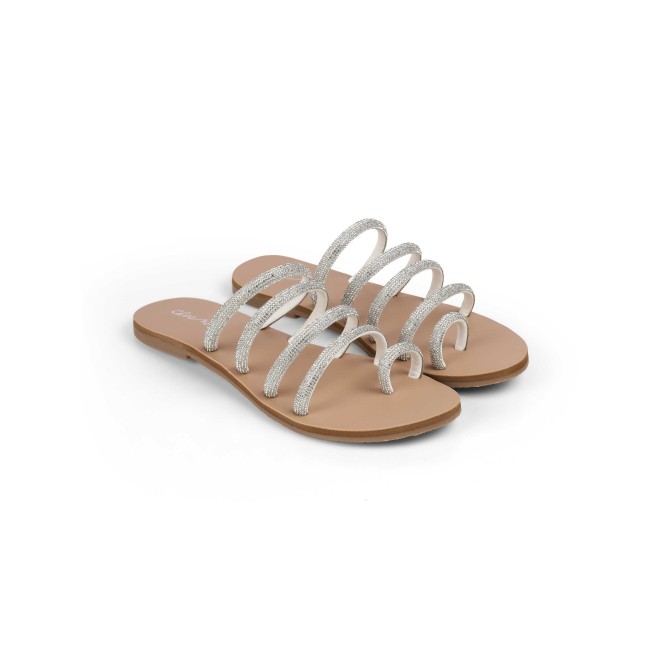 Cheemo Women Silver Casual Slippers (SKU: 92-231-27-36)