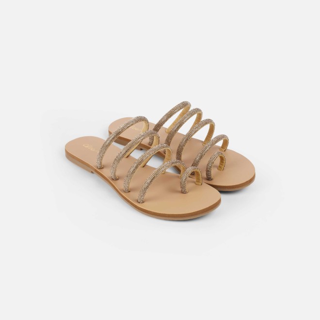 Cheemo Women Antic-gold Casual Slippers (SKU: 92-231-28-36)