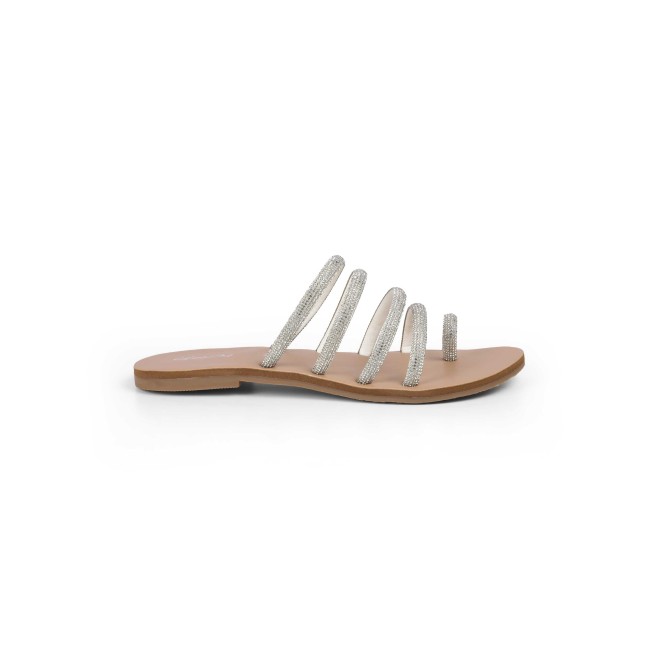 Cheemo Women Silver Casual Slippers (SKU: 92-231-27-36)