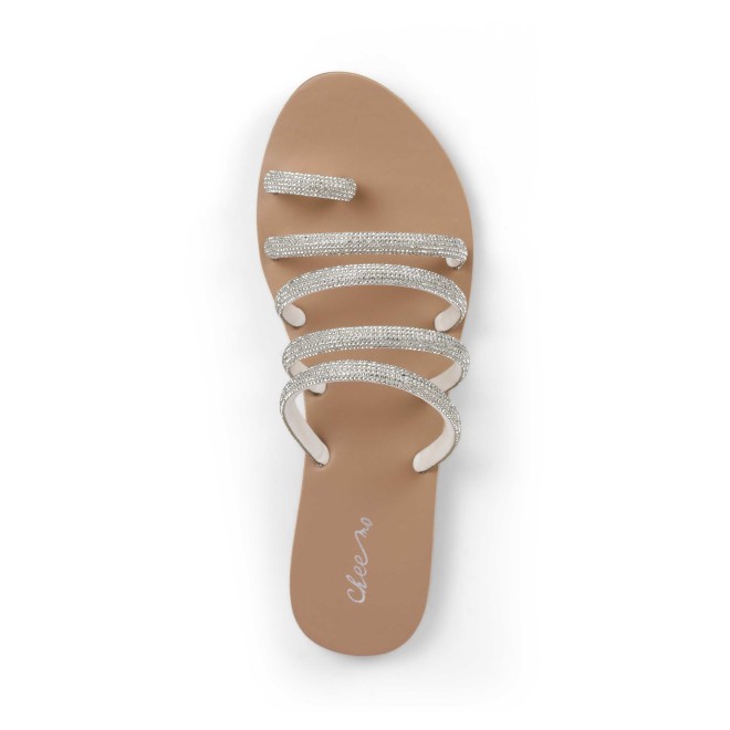 Cheemo Women Silver Casual Slippers (SKU: 92-231-27-36)