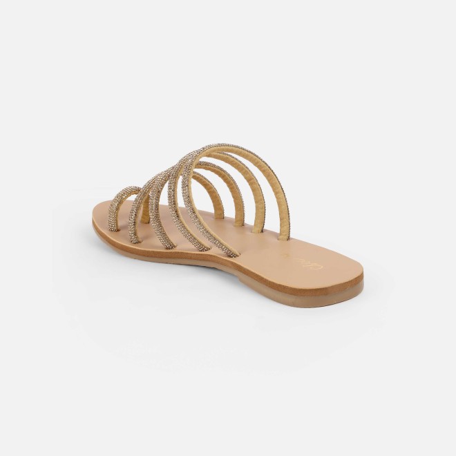 Cheemo Women Antic-gold Casual Slippers (SKU: 92-231-28-36)