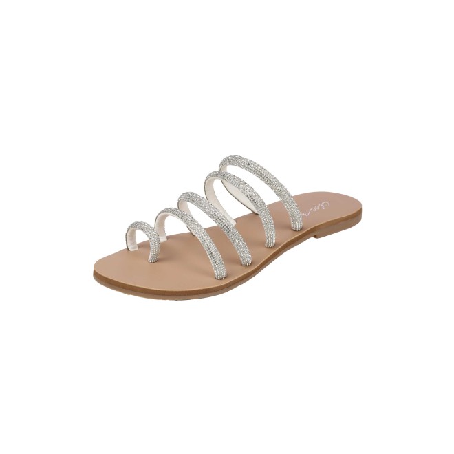 Cheemo Women Silver Casual Slippers (SKU: 92-231L-27-42)