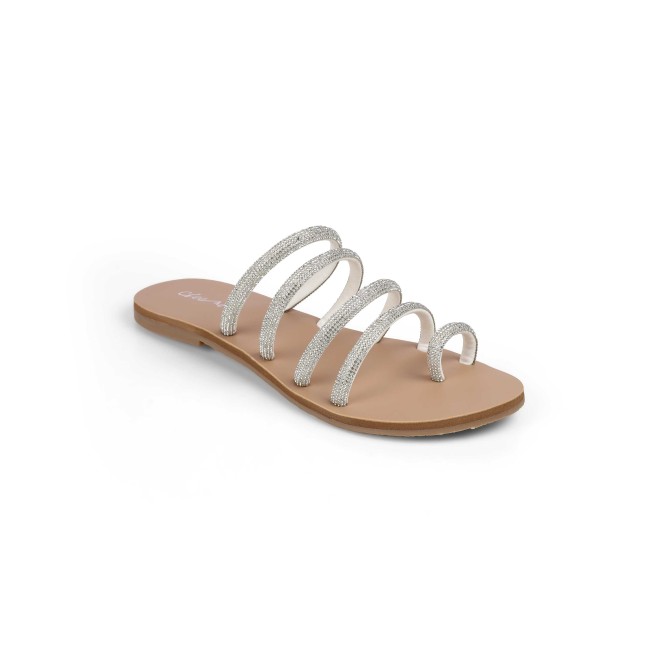 Cheemo Women Silver Casual Slippers