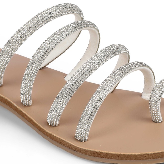 Cheemo Women Silver Casual Slippers (SKU: 92-231L-27-42)