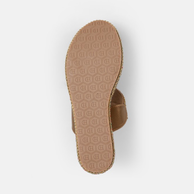 Cheemo Women Antic-gold Ethnic Slip Ons (SKU: 92-258-28-36)