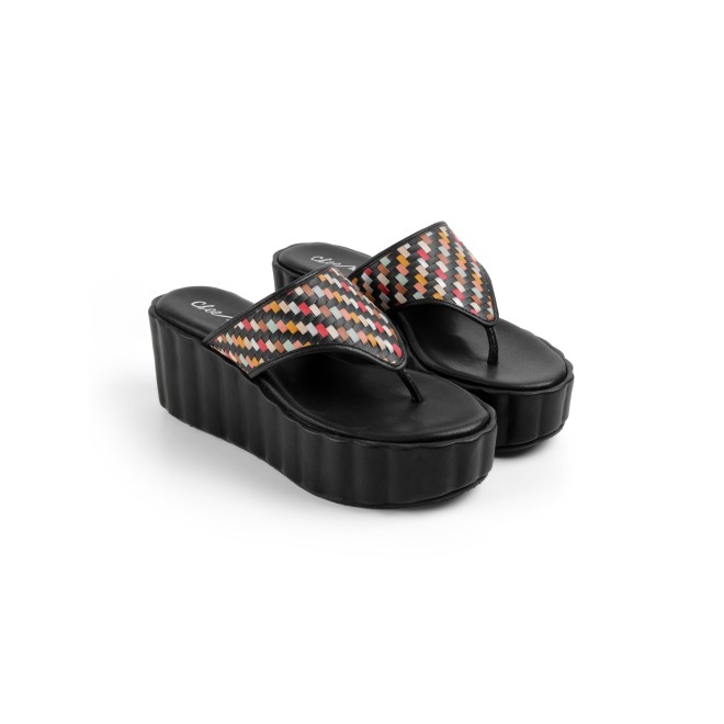 Cheemo Women Black Casual Slippers (SKU: 92-263-11-37)