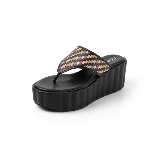 Cheemo Women Black Casual Slippers (SKU: 92-263-11-37)