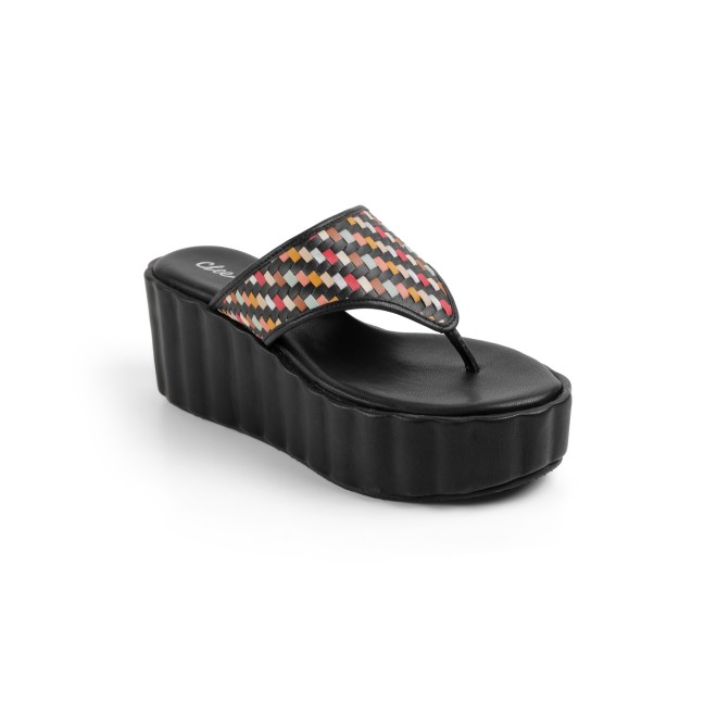Cheemo Women Black Casual Slippers (SKU: 92-263-11-37)