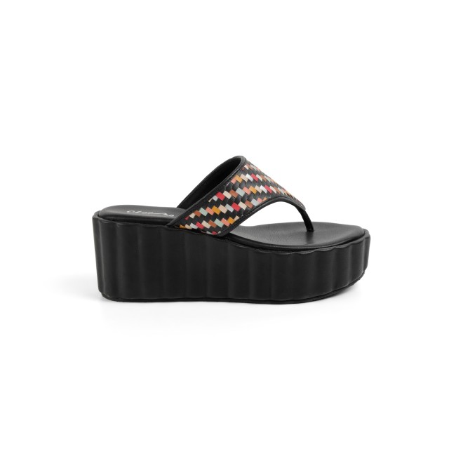 Cheemo Women Black Casual Slippers (SKU: 92-263-11-37)