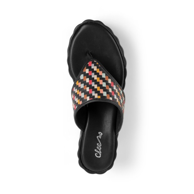 Cheemo Women Black Casual Slippers (SKU: 92-263-11-37)
