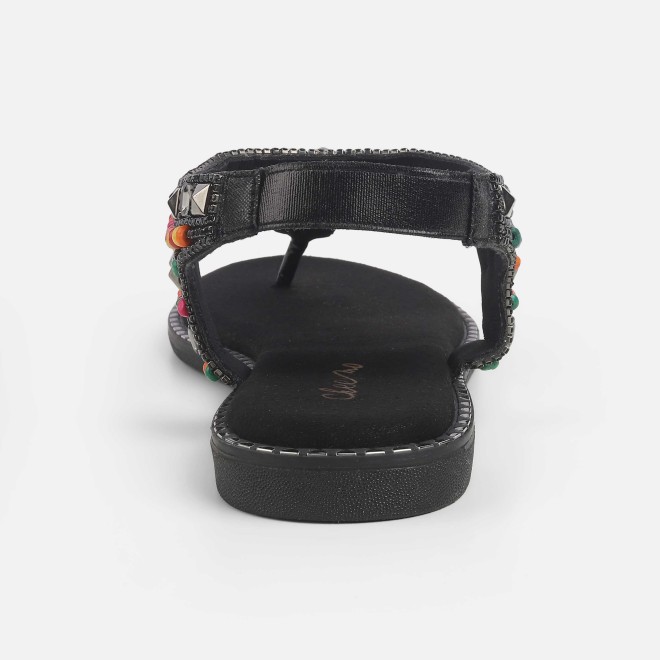 Cheemo Women Black Ethnic Sandals (SKU: 92-278-11-37)