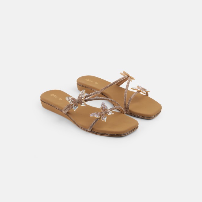 Cheemo Women Antic-gold Casual Slip Ons (SKU: 92-291-28-36)