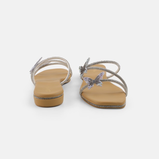 Cheemo Women Silver Casual Slip Ons (SKU: 92-291-27-36)