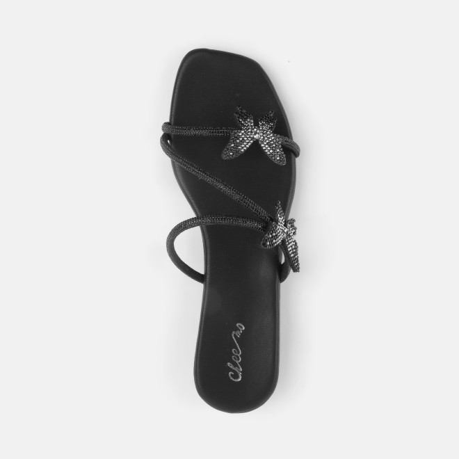 Cheemo Women Black Casual Slip Ons (SKU: 92-291-11-37)