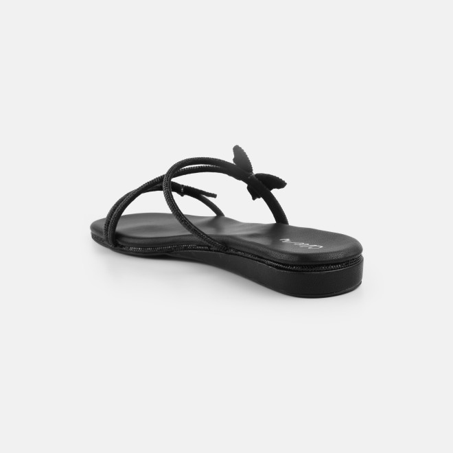 Cheemo Women Black Casual Slip Ons (SKU: 92-291-11-37)