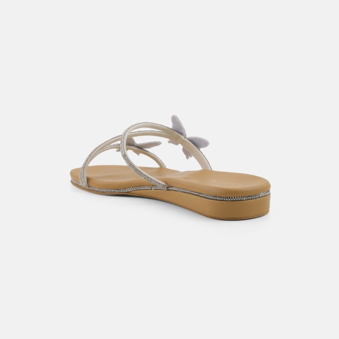 Cheemo Women Silver Casual Slip Ons (SKU: 92-291-27-36)