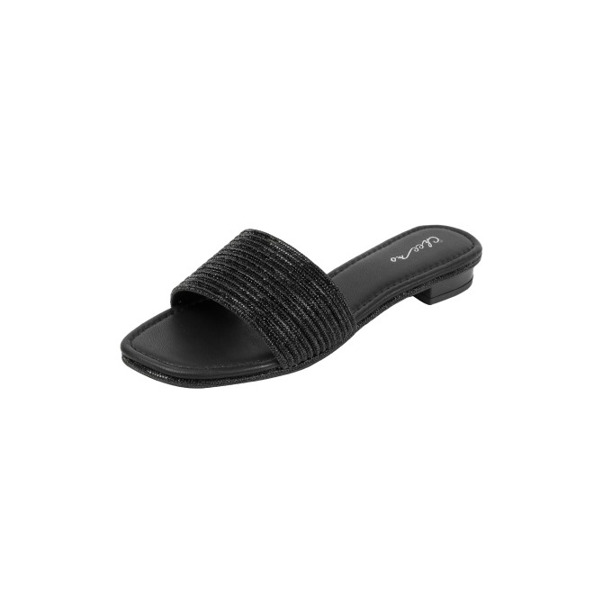Cheemo Women Black Casual Slip Ons (SKU: 92-301-11-36)