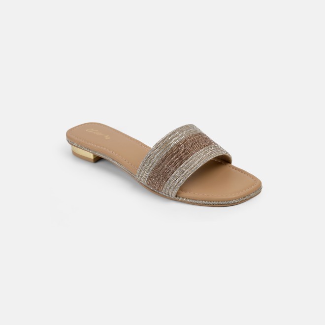 Cheemo Women Gold Casual Slip Ons (SKU: 92-301-15-36)