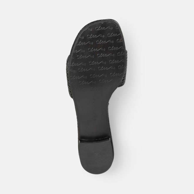 Cheemo Women Black Casual Slip Ons (SKU: 92-301-11-36)