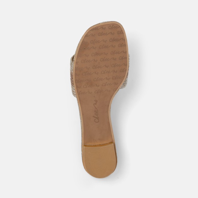 Cheemo Women Gold Casual Slip Ons (SKU: 92-301-15-36)