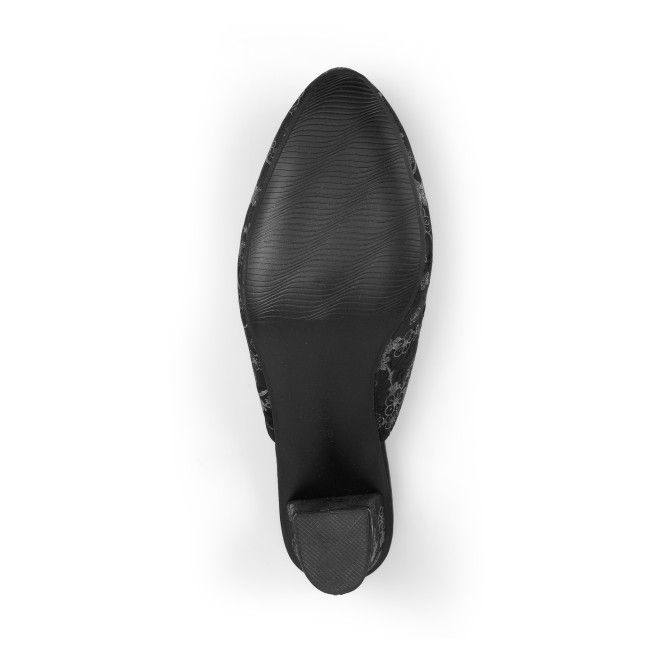 Cheemo Women Black Ethnic Slip Ons (SKU: 92-302-11-38)
