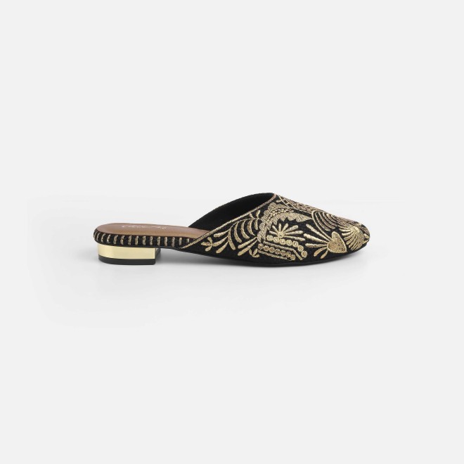 Cheemo Women Gold Wedding Slip Ons (SKU: 92-311-15-37)