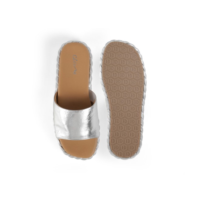 Cheemo Women Silver Casual Slip Ons (SKU: 92-317-27-38)