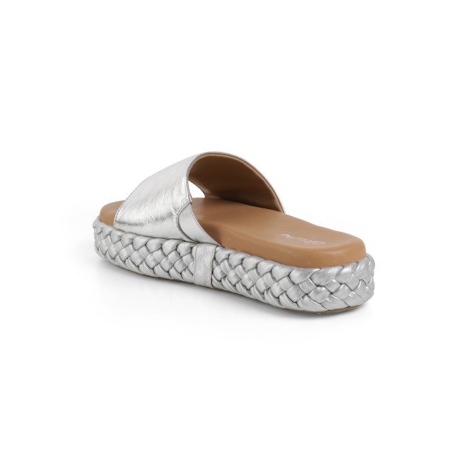 Cheemo Women Silver Casual Slip Ons (SKU: 92-317-27-38)
