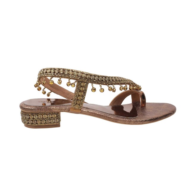 Cheemo Women Antique-Gold Wedding Sandals (SKU: 92-64-28-36)