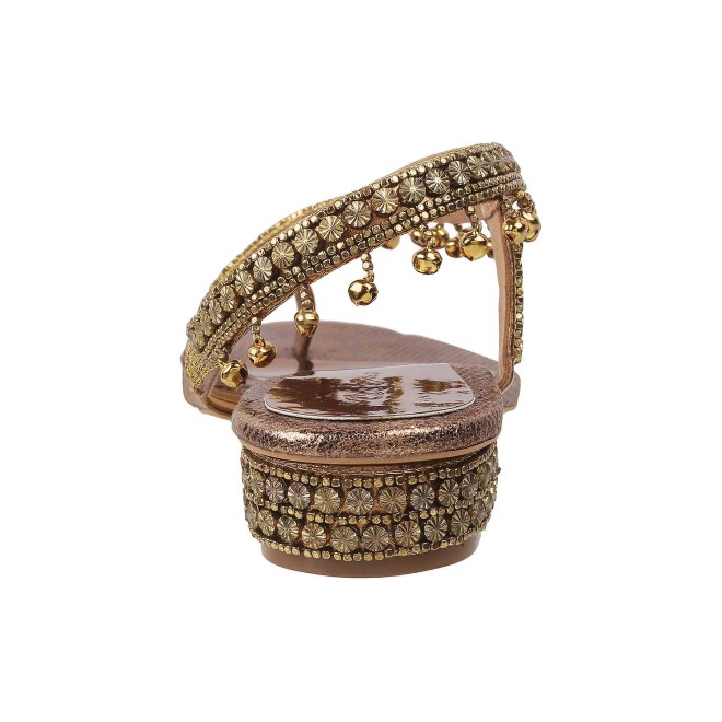 Cheemo Women Antique-Gold Wedding Sandals (SKU: 92-64-28-36)