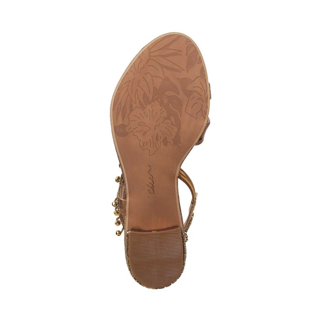 Cheemo Women Antique-Gold Wedding Sandals (SKU: 92-64-28-36)