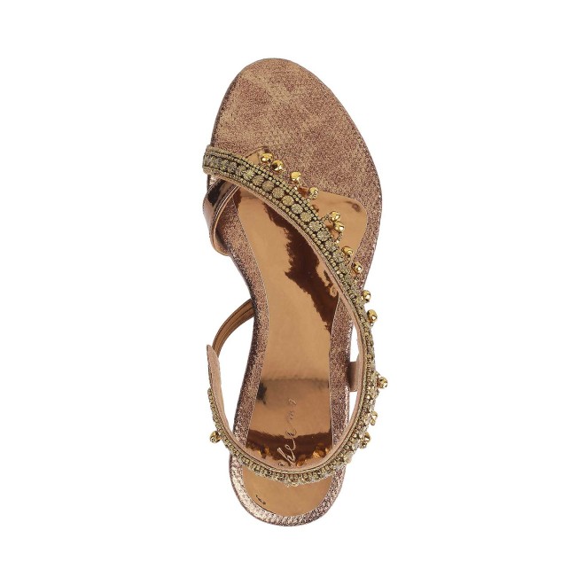 Cheemo Women Antique-Gold Wedding Sandals (SKU: 92-64-28-36)