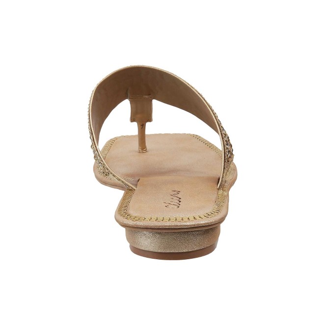 Cheemo Women Antique-Gold Ethnic Slippers (SKU: 92-82-28-37)