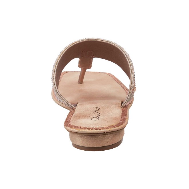 Cheemo Women Rose-Gold Ethnic Slippers (SKU: 92-82-52-37)