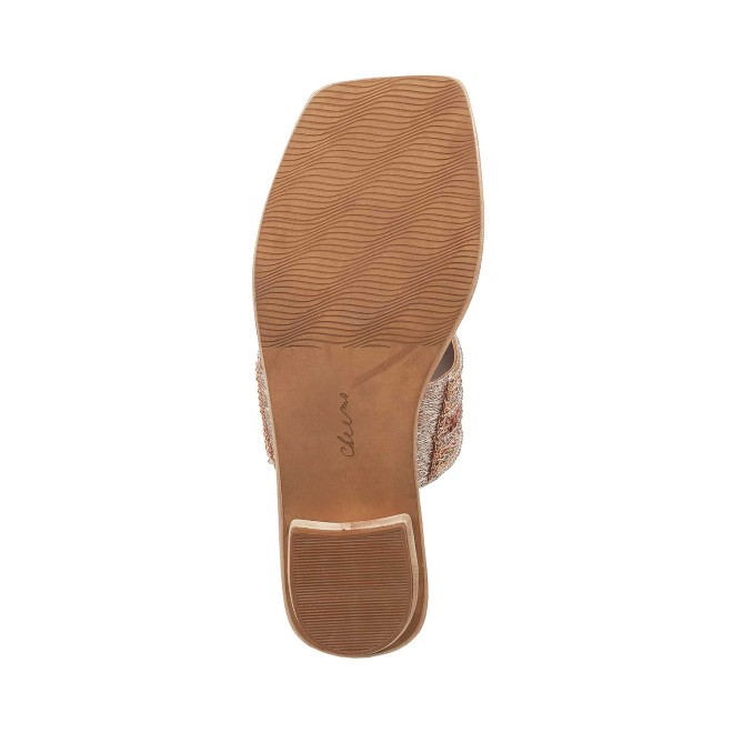 Cheemo Women Rose-Gold Ethnic Slippers (SKU: 92-82-52-37)