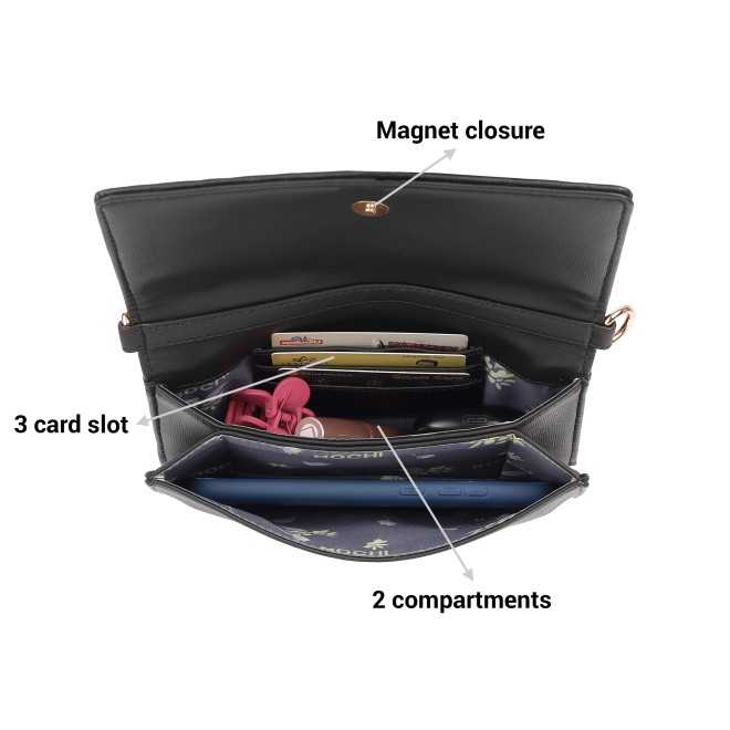 Mochi Women Black Shoulder Bag (SKU: 95-111-11-10) Mochi Women Black Shoulder Bag (SKU: 95-111-11-10)