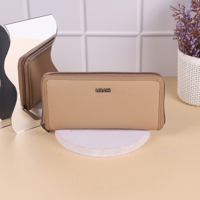 Mochi Women Beige Womens Wallets Zip Around